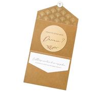 Joli Coon Vuoi essere il mio padrino biglietto di legno con busta pieghevole e sigillo - Regalo sponsor richiesta