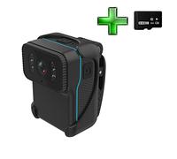 JOLIANE 1080P HD Corpo Portatile Action Camera DV Videocamera Registrazione in Loop Supporto TF Card Night Vision Cam Video MP4(Camera ADD 64GB)