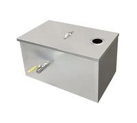 JOLIANE Presa Laterale for intercettatore di Grasso Commerciale in Acciaio Inossidabile con Doppia Uscita Acqua, separatore Olio-Acqua for acque reflue for Cucina, caffetteria