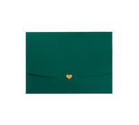 JoliCoon 10 buste A6, con cuore dorato, senza finestra, 15,4 x 11 cm | Chiusura a incastro, per biglietti di auguri, partecipazioni, inviti e buoni regalo, cartoleria premium