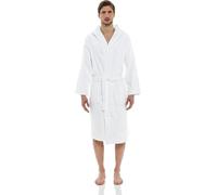 Jolie Firenze BIBIHOME - Accappatoio Spugna unisex 100% cotone pettinato (420 gr/mq) (IT, Testo, M, Regular, Regular, BIANCO)