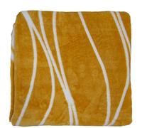 Jolie Firenze BIBIHOME - Plaid Coperta Fluido in Morbidissimo Pregiato Pile effetto Cachemire stampato VARI COLORI E DIMENSIONI (2 posti: 200x240 cm., OCRA)