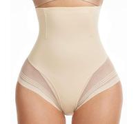 Joligiao Pancera Contenitiva Donna Pancia Intimo Modellante Vita Alta Mutande Contenitive Mutande Modellanti Senza Cuciture Pantaloncini Contenitivi per Pancia Piatta e Glutei(Beige,S)