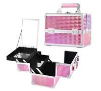 Joligrace, beauty case per trucchi, con specchio e chiavi