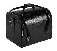 Joligrace Valigetta Trucchi Professionale Porta Trucchi Valigetta per Cosmetici Grande Borsa Cosmetici Trousse Make Up Organizer Beauty Case da Viaggio 30x 24,5 x 25,5 CM, Nero
