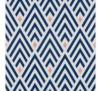 JOLIHOME Bianco e Blu Carta da Parati Autoadesiva Geometrica Strisce di Diamante Staccare e Attaccare Carta a Contatto Adesivo Murale Plastica Adesiva Film Vinilico per Bagno Impermeabile 44,5x500cm