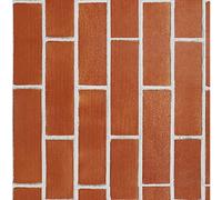 JOLIHOME Carta da Parati Autoadesiva con Effetto Mattone Rosso Carta da Parati Impermeabile da Attaccare e Staccare Film Vinilico di Plastica con Retro Adesivo Adesivo Murale per Soggiorno 44x500cm