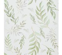 JOLIHOME Verde e Grigio Effetto Foglie Carta da Parati Autoadesiva Bianco Plastica Adesiva Film Vinilico Staccare e Attaccare Carta a Contatto Adesivo Murale Rimovibile Rotoli per Cucina 44,5x500cm