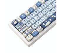 JOLINTAL PBT - Set di 74 copritasti personalizzati con profilo MDA a sublimazione, adatti per switch Cherry Mx 61/64/68 con layout ISO ANSI (keycap coniglio blu)