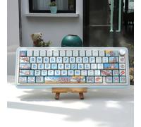 JOLINTAL Set di 74 tasti in PBT, Comet MDA Profile Dye Sublimazione Gaming Keycap personalizzati Layout ANSI Keycaps compatibili con switch Cherry MX Tastiere meccaniche (Koala Keycaps)