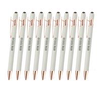 Jolis Papiers 10 Penne Personalizzate con Nome o Logo - Ogni Penna con Testo Diverso - Regalo Aziendale, Evento o Scuola Spedizione Veloce