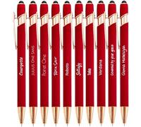 Jolis Papiers 10 Penne Personalizzate con Nome o Logo - Ogni Penna con Testo Diverso - Regalo Aziendale, Evento o Scuola Spedizione Veloce