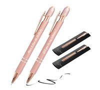 Jolis Papiers di pastelli personalizzati 2 in 1 con carte per penne. Penna con stilo. Marchio francese. Custodia gratuita. (Rose Gold Edition Rame, 2)