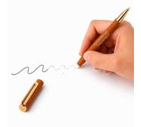 Jolis Papiers Penna gel cancellabile personalizzata Premium Camel Gold - Tocco morbida - Incisione di testo, logo o emoji - Inchiostro gel nero ricaricabile