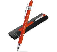 Jolis Papiers Penna personalizzata 2 in 1 con stilo touch - Incisione laser su 1 o 2 righe, emoji o logo - +20 colori Chrome o Rose Gold - Astuccio regalo incluso - 1 pezzo