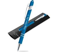 Jolis Papiers Penna personalizzata 2 in 1 con stilo touch - Incisione laser su 1 o 2 righe, emoji o logo - +20 colori Chrome o Rose Gold - Astuccio regalo incluso - 1 pezzo