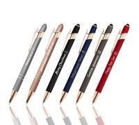 Jolis Papiers Penna personalizzata 2 in 1 Edizione rame Oro rosa, argento, nero, blu navy, tortora, bordeaux, verde, penna con il tuo testo personalizzato... (Edizione in rame oro rosa, 20)