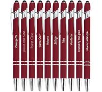 Jolis Papiers Penne personalizzate 2 in 1 con stilo touch - Incisione laser diversa su ogni penna - +20 colori Chrome o Rose Gold - Idea regalo aziendale o evento - 10 pezzi