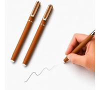Jolis Papiers Set di 2 penne gel cancellabili Premium Camel Gold - Scrittura morbida - Ufficio e studio - Inchiostro gel nero ricaricabile