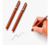 Jolis Papiers Set di 2 penne gel cancellabili Premium color terracotta e oro rosa - Tocco morbida - Ufficio e studio - Inchiostro gel nero ricaricabile