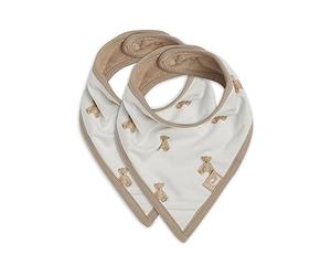 Jollein 029-867-66095 - Set di 2 bavaglini bandana orsacchiotto bianco