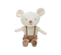 Jollein 037-001-67074 - Peluche a forma di topo Bowie beige, 32 cm