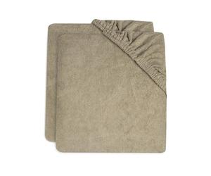 Jollein 2550-503-67058 - Set di 2 fodere per fasciatoio in spugna, colore: oliva basic (50 x 70 cm)