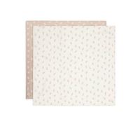 Jollein 535-852-67042 - Set di 2 panni di garza/Swaddle, colore: rosa/bianco (115 x 115 cm)