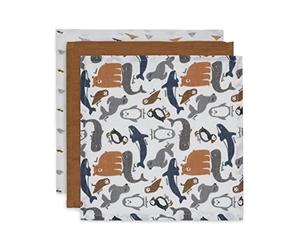 Jollein 537-848-65349 - Panni facciali idrofile per bambini, colore (polare, confezione da 3)