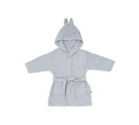 Jollein Accappatoio per bambini 1-2 anni, 100% spugna di cotone, con cappuccio e cintura, morbido e assorbente, certificato Oeko-Tex, Miffy Cloudy Blue