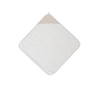 Jollein Asciugamano con cappuccio per bambini, Harvest, Naturel, 80% cotone, 20% lino, 85 x 85 cm, certificato Oeko-Tex, asciugamano per bambini con cappuccio per ragazze e ragazzi