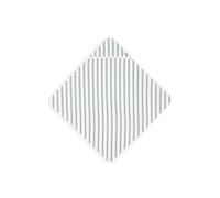 Jollein Asciugamano con cappuccio per bambini, motivo a righe, verde mare, 100% cotone, 75 x 75 cm, certificato GOTS, in spugna, con cappuccio, per ragazze e ragazzi