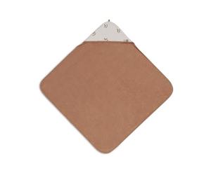 Jollein Asciugamano con cappuccio per bambini, stile nostalgico, 100% cotone, 75 x 75 cm, certificato Oeko-TEX, asciugamano per neonati con cappuccio, per ragazze e ragazzi