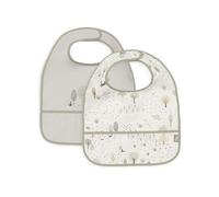 Jollein Bavaglini Baby - Tiny Park - Confezione da 2 bavaglini impermeabili - con chiusura in - bavaglini per bambini