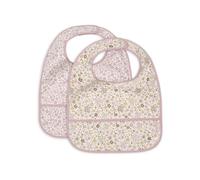 Jollein Bavaglini per neonati - Flower Fairies - Confezione da 2 - Bavaglini impermeabili - Con chiusura in velcro - Bavaglino per neonati - Bavetta impermeabile