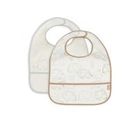 Jollein Bavaglino Baby - Elephant Tales - Confezione da 2 bavaglini impermeabili - con - bavaglini - bavaglini per bambini