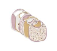 Jollein Bavaglino Baby - Flower Fairies - Confezione da 5 bavaglini impermeabili - con chiusura in - bavaglini per bambini