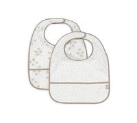 Jollein Bavaglino Baby - Leafy Dreams - Confezione da 2 bavaglini impermeabili - con chiusura in - bavaglini per bambini