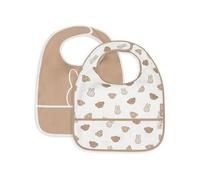 Jollein Bavaglino Baby - Miffy and Friends - Confezione da 2 bavaglini impermeabili - con chiusura in - bavaglini per bambini