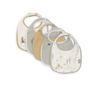 Jollein Bavaglino Baby - Tiny Park - Confezione da 5 bavaglini impermeabili - con chiusura in - bavaglini per bambini