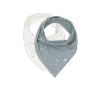 Jollein Bavaglino per bebè, bandana, Twinkling, verde mare, confezione da 2 pezzi, 100% cotone, con chiusura in velcro, bavaglini