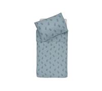Jollein Biancheria da letto per bambini Miffy Shadow, verde mare, 100 x 140 cm, 100% cotone, certificato Oeko-Tex, set di biancheria da letto con copripiumino e federa