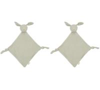 Jollein Bunny Ears, asciugamano per ciuccio, 100% cotone, colore: verde oliva (Confezione da 2)