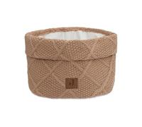 Jollein Cestino per la cura - Check Knit, Biscuit - 60% cotone, 40% acrilico, 14 x 18 cm, sabbia