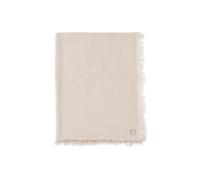 Jollein Coperta muslin - Fringe Stripe, Biscuit/Avory - 120 x 120 cm - 100% cotone - per lettino - 0,5 TOG - Certificato GOTS - con frange