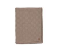 Jollein Coperta per neonati Box Knit - Milky Coffee/Velvet - 75 x 100 cm - 100% cotone - per culla - 1,5 TOG - Certificato GOTS