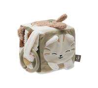 Jollein Cubo delle attività - Tiny Park - Cubo attività per bebé con Specchio, Elementi sonori e da afferrare