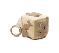 Jollein Cubo per le abilità motorie - Kangaroots - Gioco per bambini con specchio, elementi fruscianti e presa - Stimola sensi e motricità - Giocattolo per attività per bambini - 10x10 cm