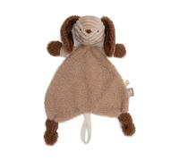 Jollein Doudou per bebé Cane - Diego - Biscuit/Leather Brown - Peluche & Panno per ciuccio - Extra morbido - Panno coccoloso Baby - Regali per la nascita - 29x20 cm