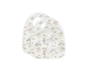 Jollein Dreamy Mouse 029-864-67056 - Set di 2 bavaglini impermeabili, colore: Bianco